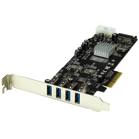 STARTECH.COM 4Port PCIe USB 3.0 Controller Card w/ 2 Independent Channels PEXUSB3S42V